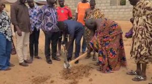 M.P for Ahafo Ano Southwest cut sod for construction of community centre at Mpasaaso No1